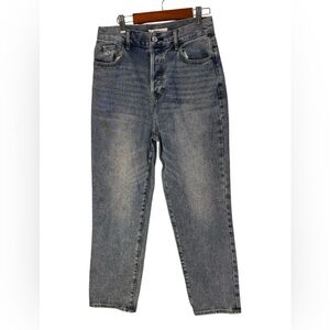 Pacsun High Rise Straight Leg Button Fly Relaxed Jeans Size 27 medium wash